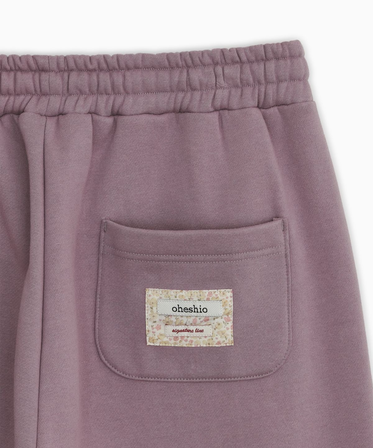 오헤시오(OHESHIO) FLORAL SIGNATURE PATCH POCKET SWEATPANTS, LAVENDER