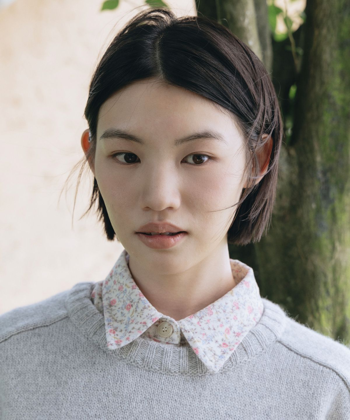 오헤시오(OHESHIO) FLORAL CORDUROY SHIRT, BROWN