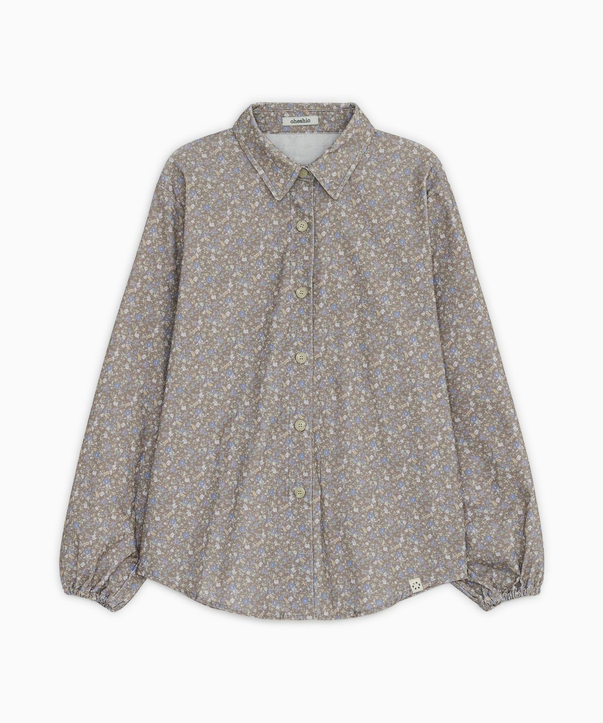 오헤시오(OHESHIO) FLORAL CORDUROY SHIRT, BROWN
