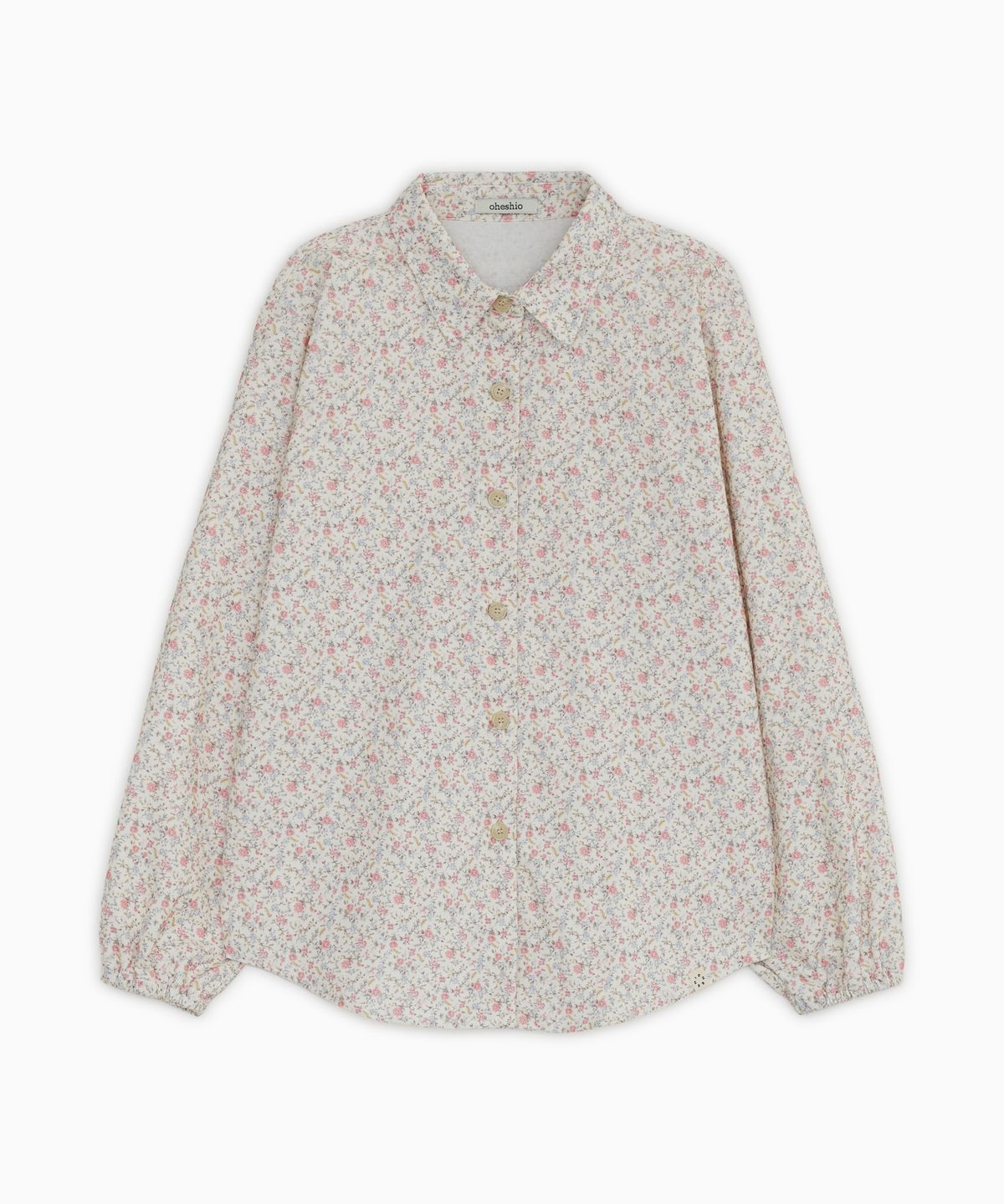 오헤시오(OHESHIO) FLORAL CORDUROY SHIRT, IVORY