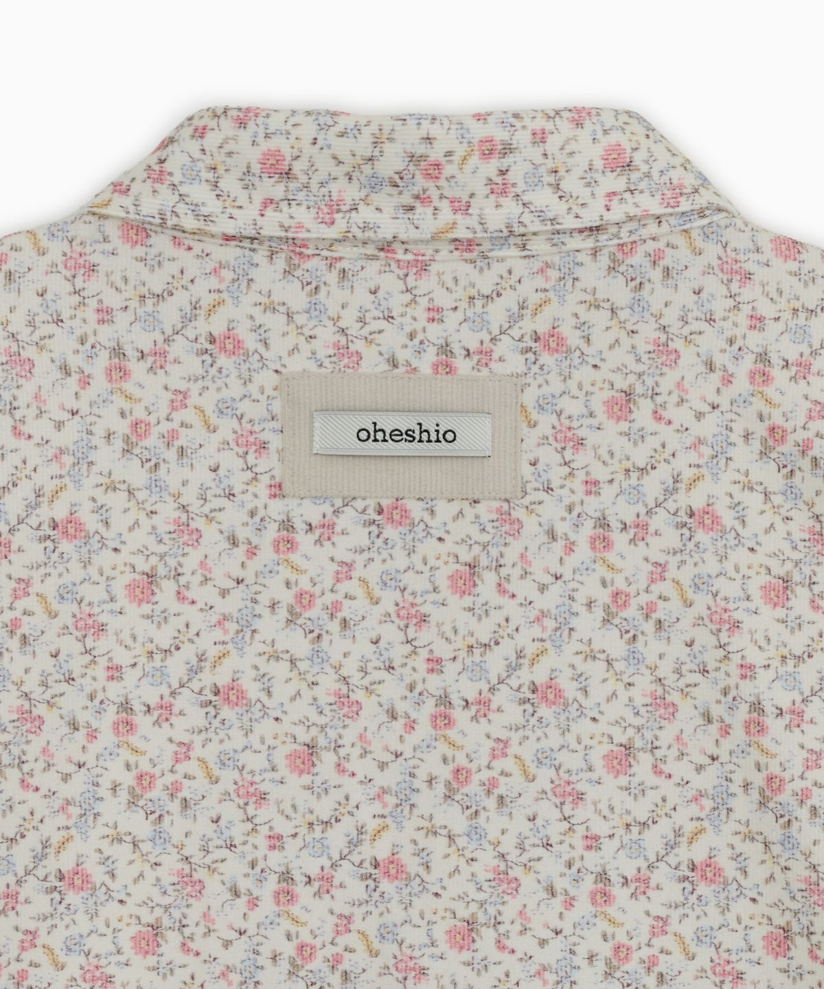 오헤시오(OHESHIO) FLORAL CORDUROY SHIRT, IVORY
