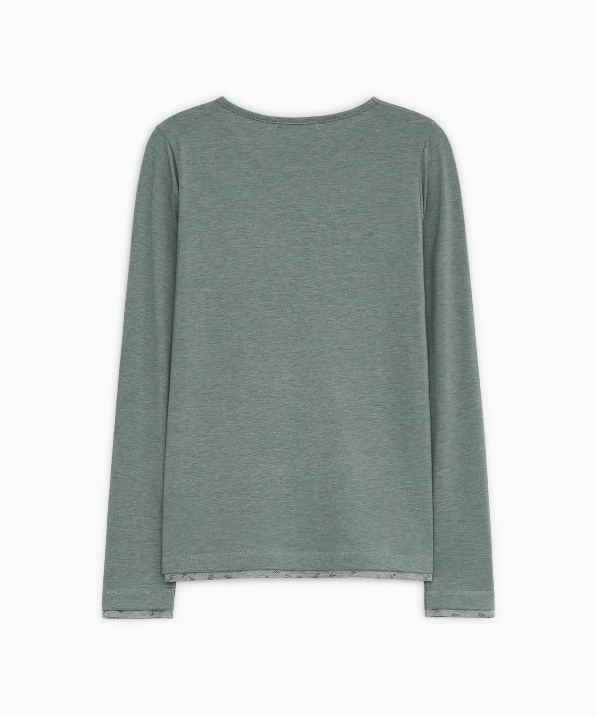오헤시오(OHESHIO) FLORAL LAYERED LONG SLEEVE, SKY BLUE