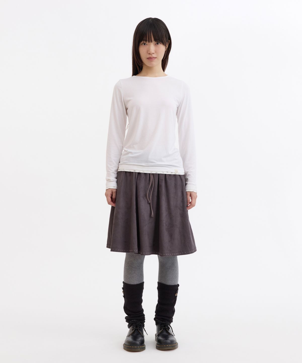 오헤시오(OHESHIO) FLORAL LAYERED LONG SLEEVE, IVORY