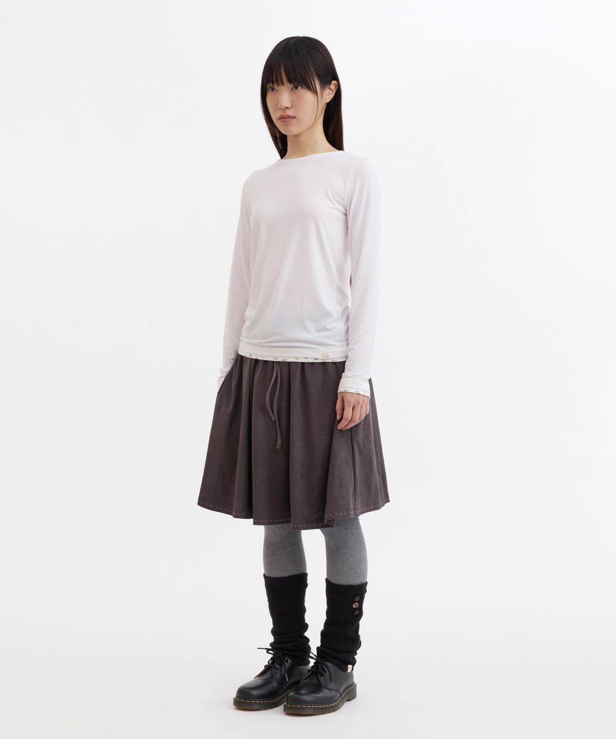 오헤시오(OHESHIO) FLORAL LAYERED LONG SLEEVE, IVORY