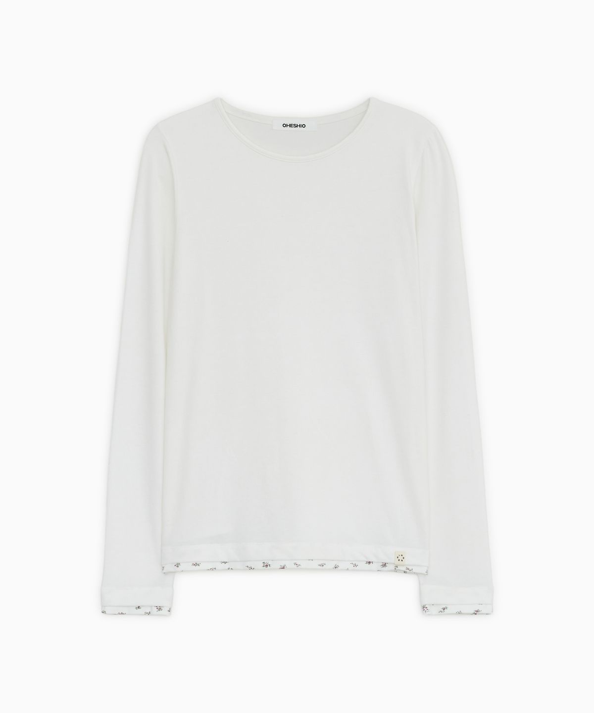오헤시오(OHESHIO) FLORAL LAYERED LONG SLEEVE, IVORY