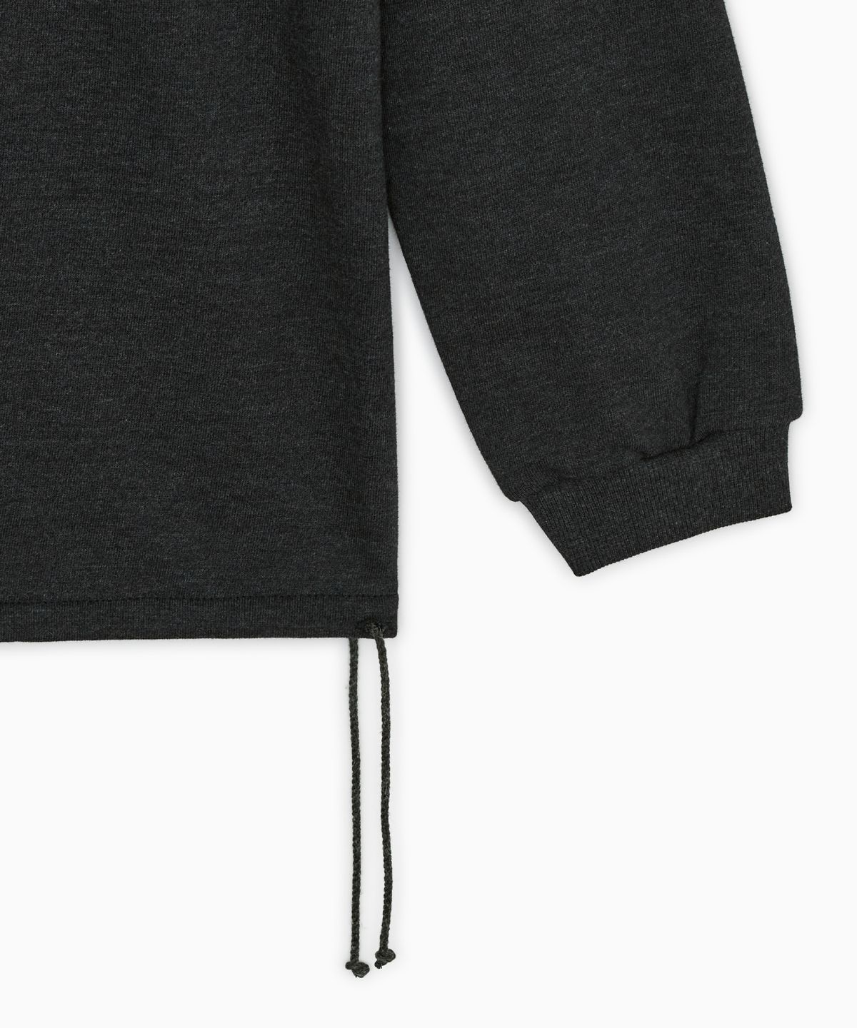 오헤시오(OHESHIO) U-NECK LACE SWEATSHIRT, CHARCOAL