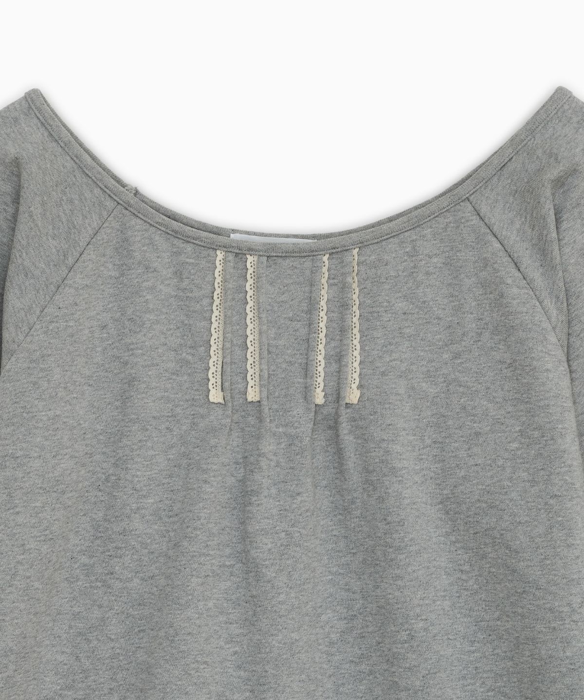 오헤시오(OHESHIO) U-NECK LACE SWEATSHIRT, GRAY