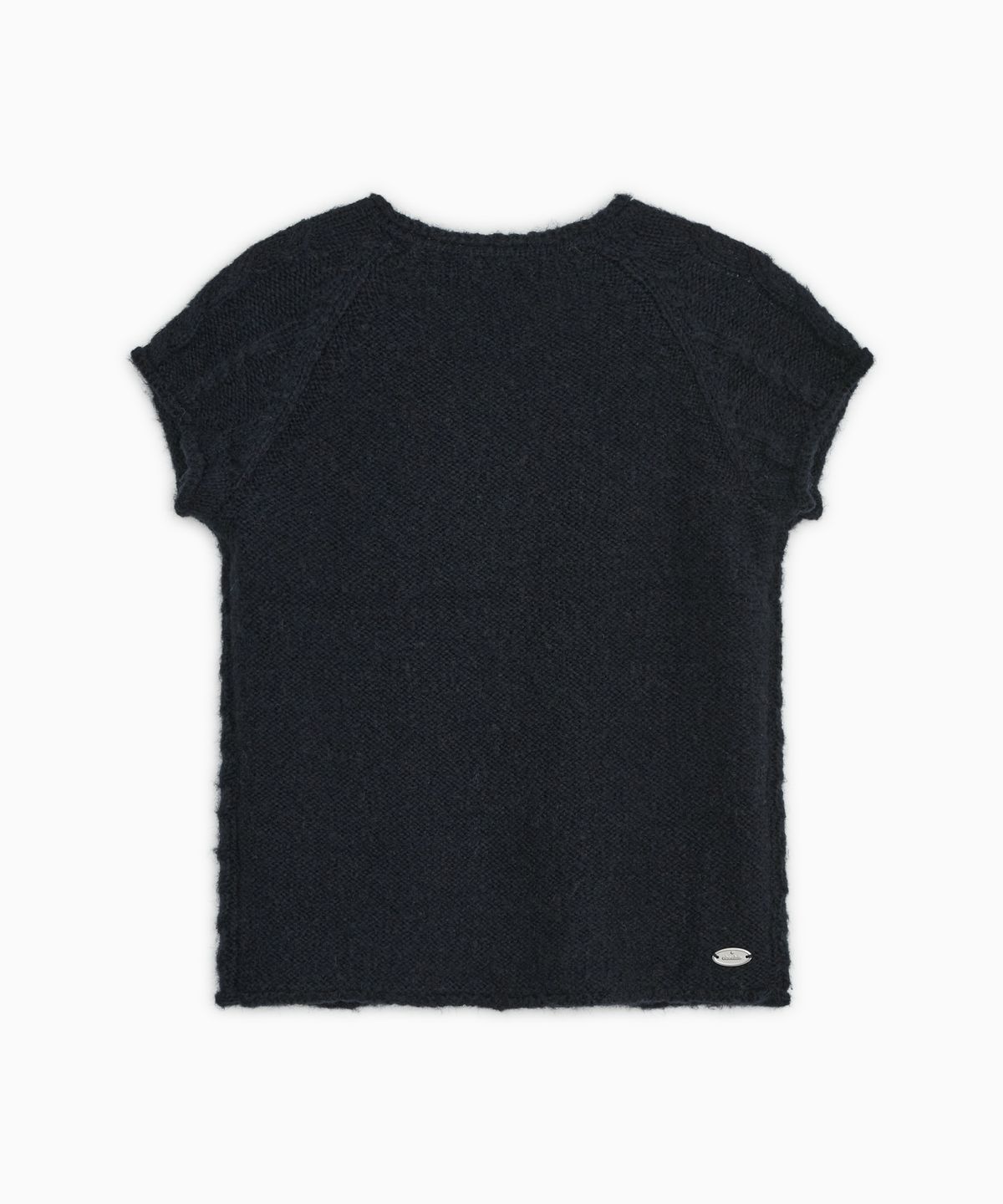 오헤시오(OHESHIO) BUTTON SHORT SLEEVE KNIT VEST, NAVY