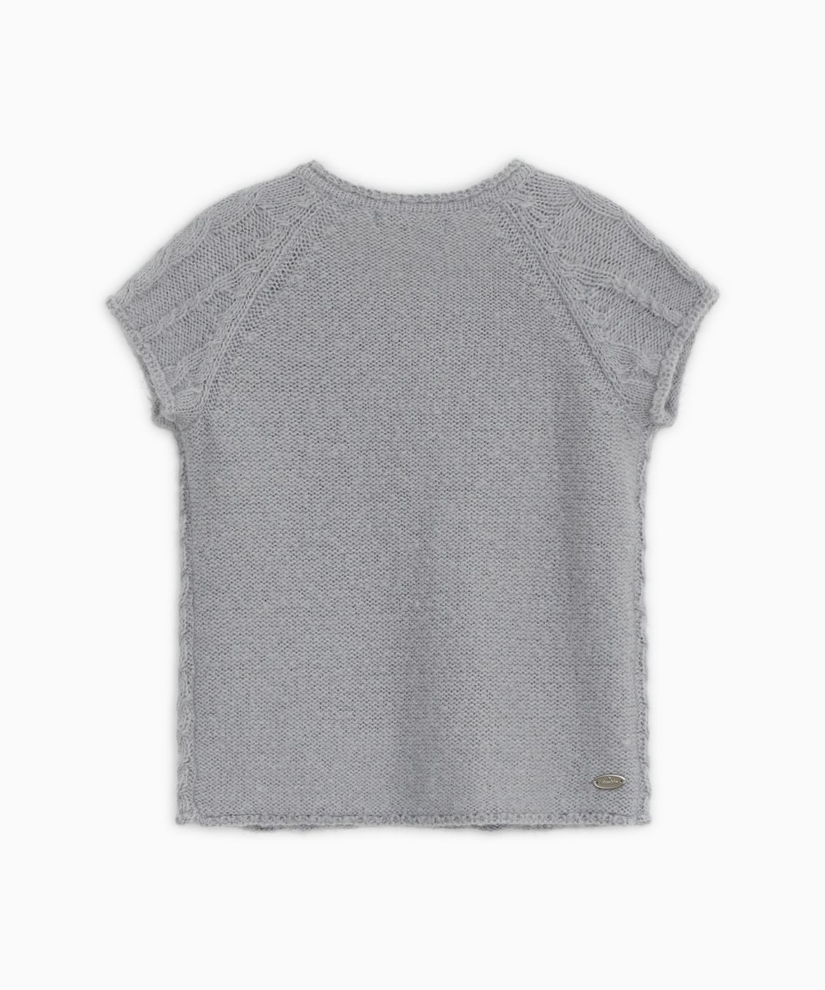 오헤시오(OHESHIO) BUTTON SHORT SLEEVE KNIT VEST, SKY BLUE
