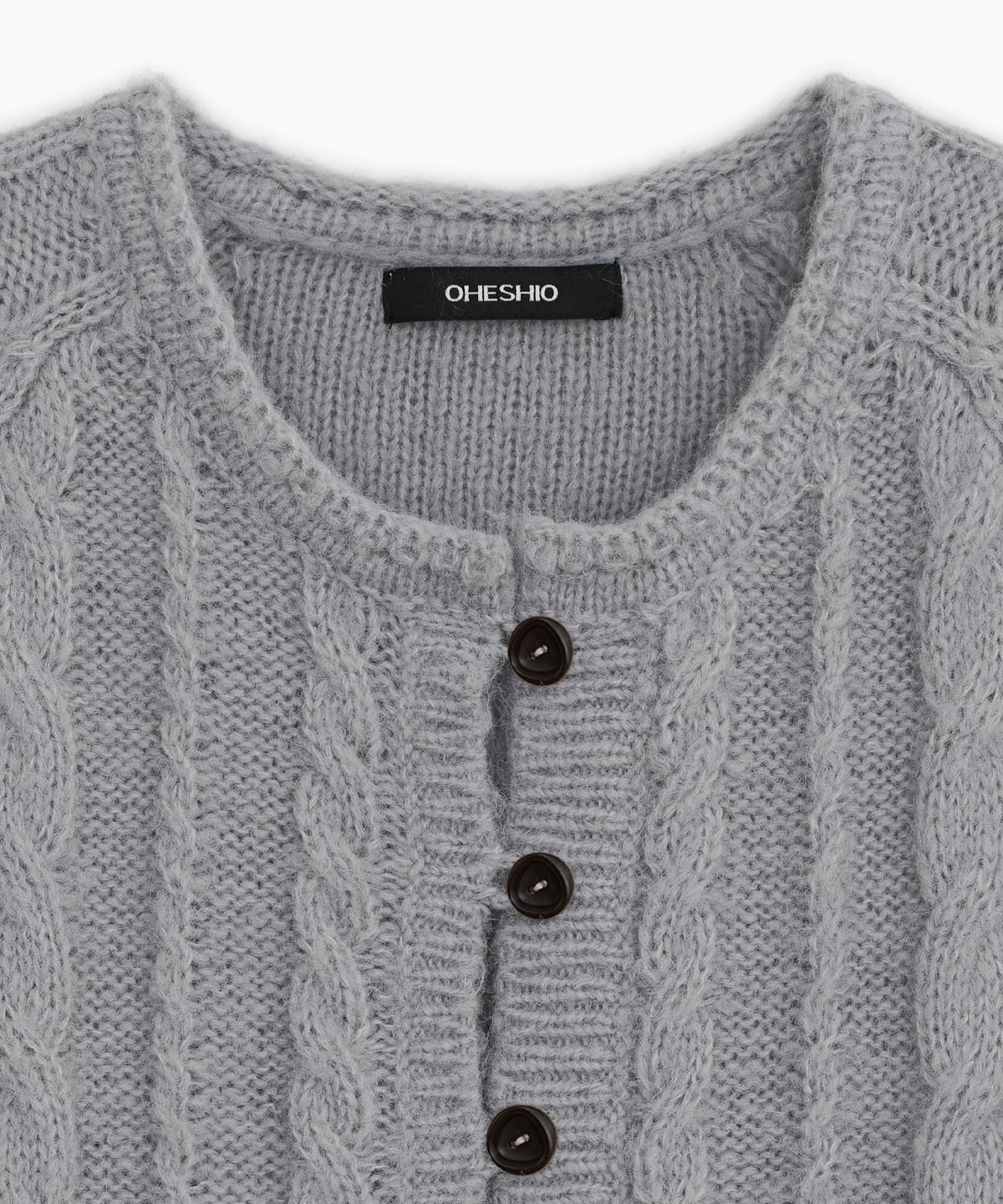 오헤시오(OHESHIO) BUTTON SHORT SLEEVE KNIT VEST, SKY BLUE