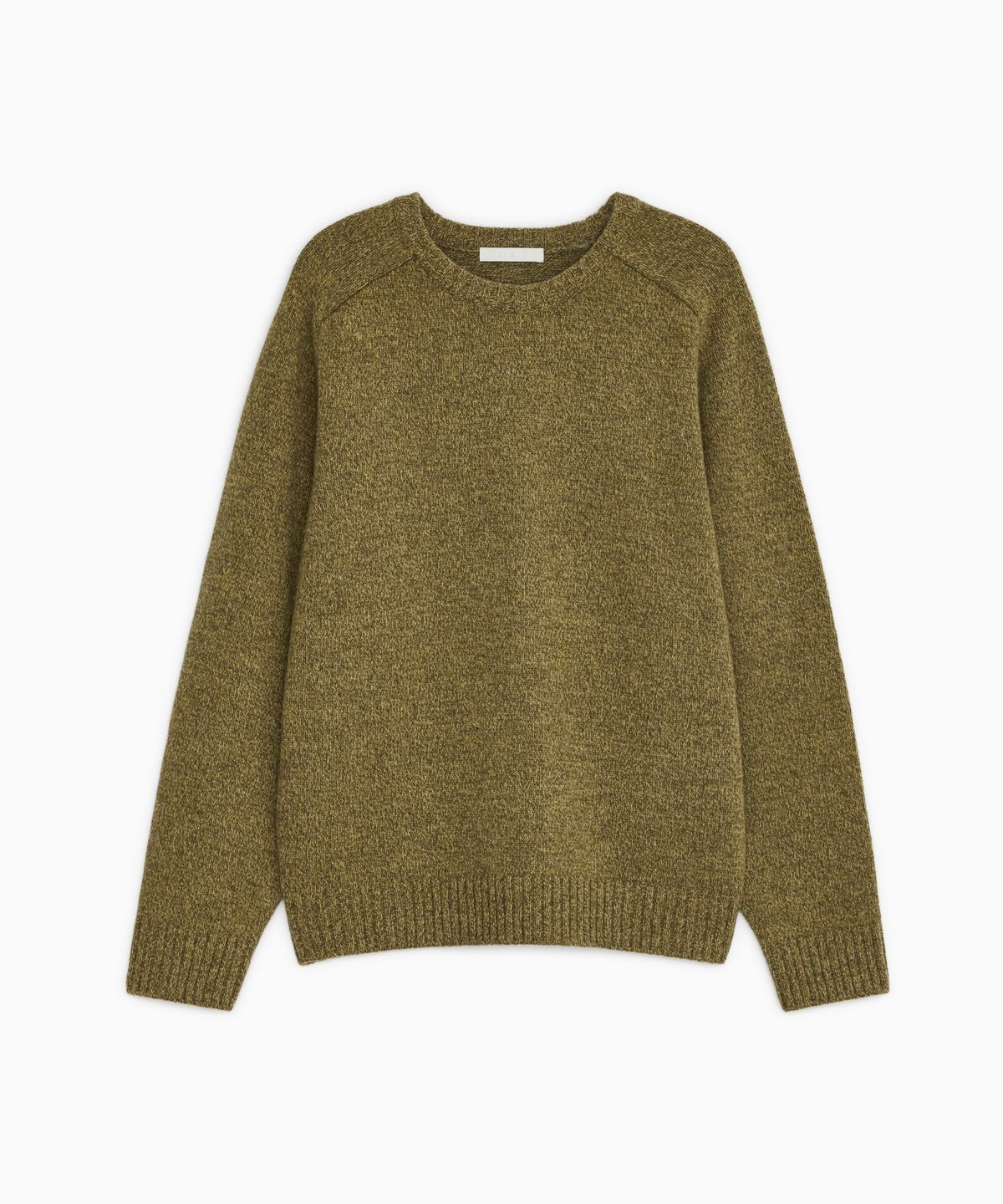 오헤시오(OHESHIO) MULTICOLOR WOOL RAGLAN OVERSIZED KNIT, MUSTARD