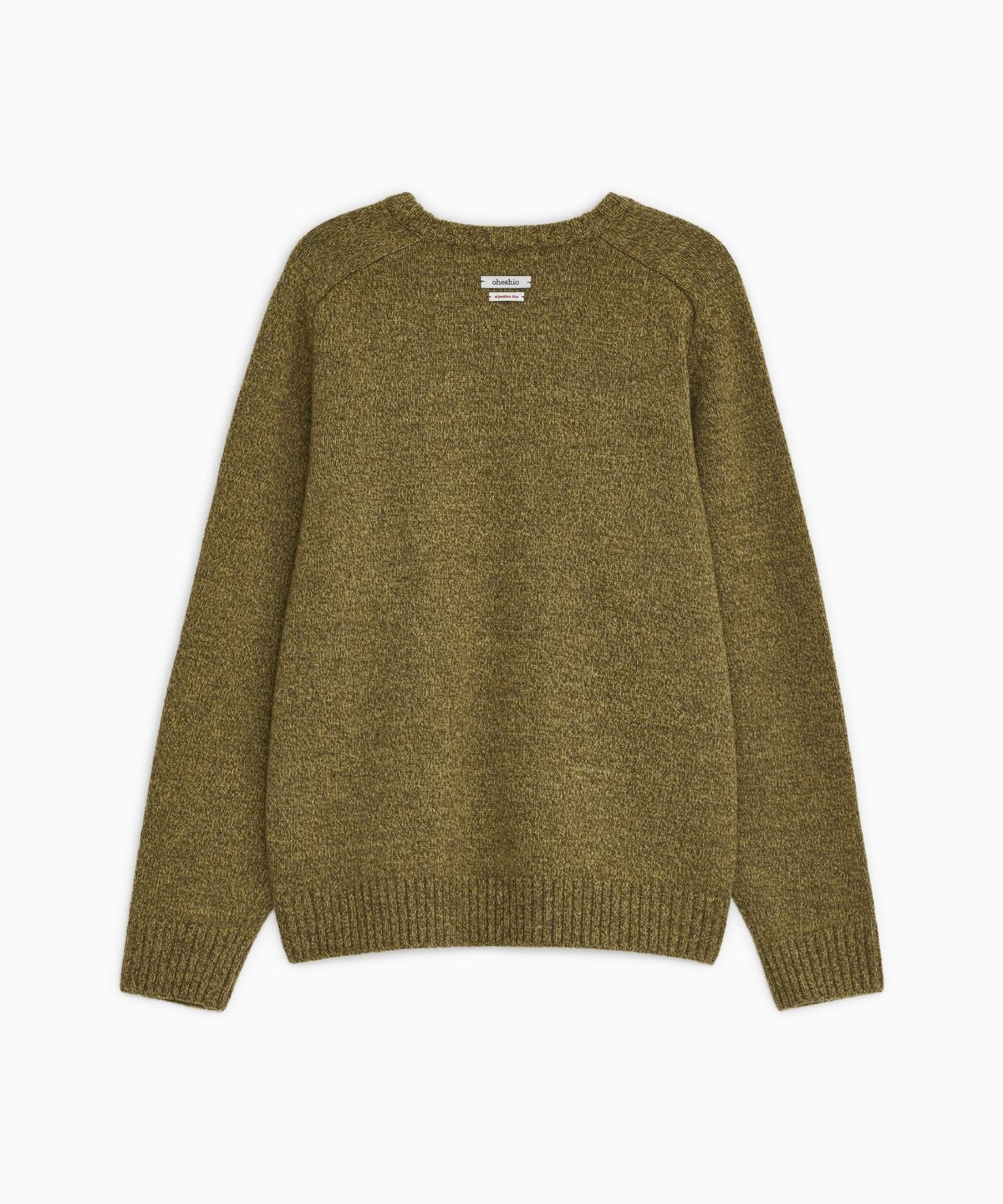 오헤시오(OHESHIO) MULTICOLOR WOOL RAGLAN OVERSIZED KNIT, MUSTARD