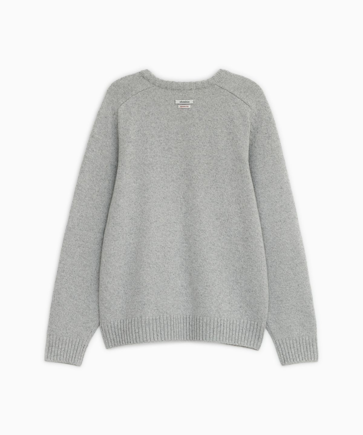 오헤시오(OHESHIO) MULTICOLOR WOOL RAGLAN OVERSIZED KNIT, MELANGE