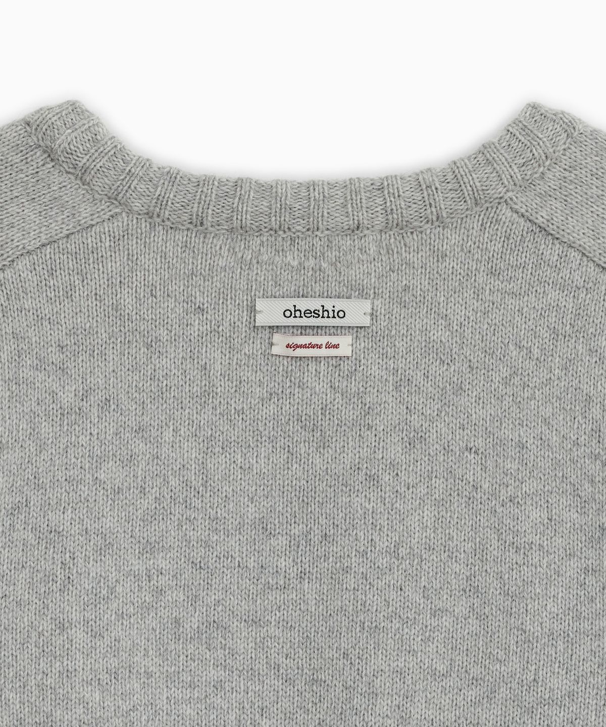 오헤시오(OHESHIO) MULTICOLOR WOOL RAGLAN OVERSIZED KNIT, MELANGE