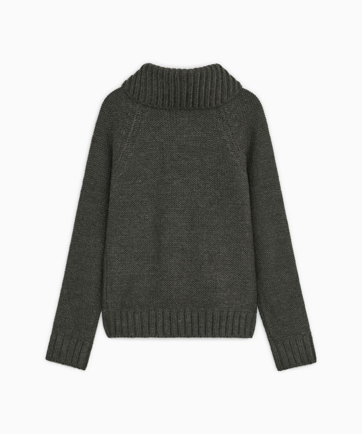 오헤시오(OHESHIO) SHAWL COLLAR CABLE KNIT CARDIGAN, CHARCOAL