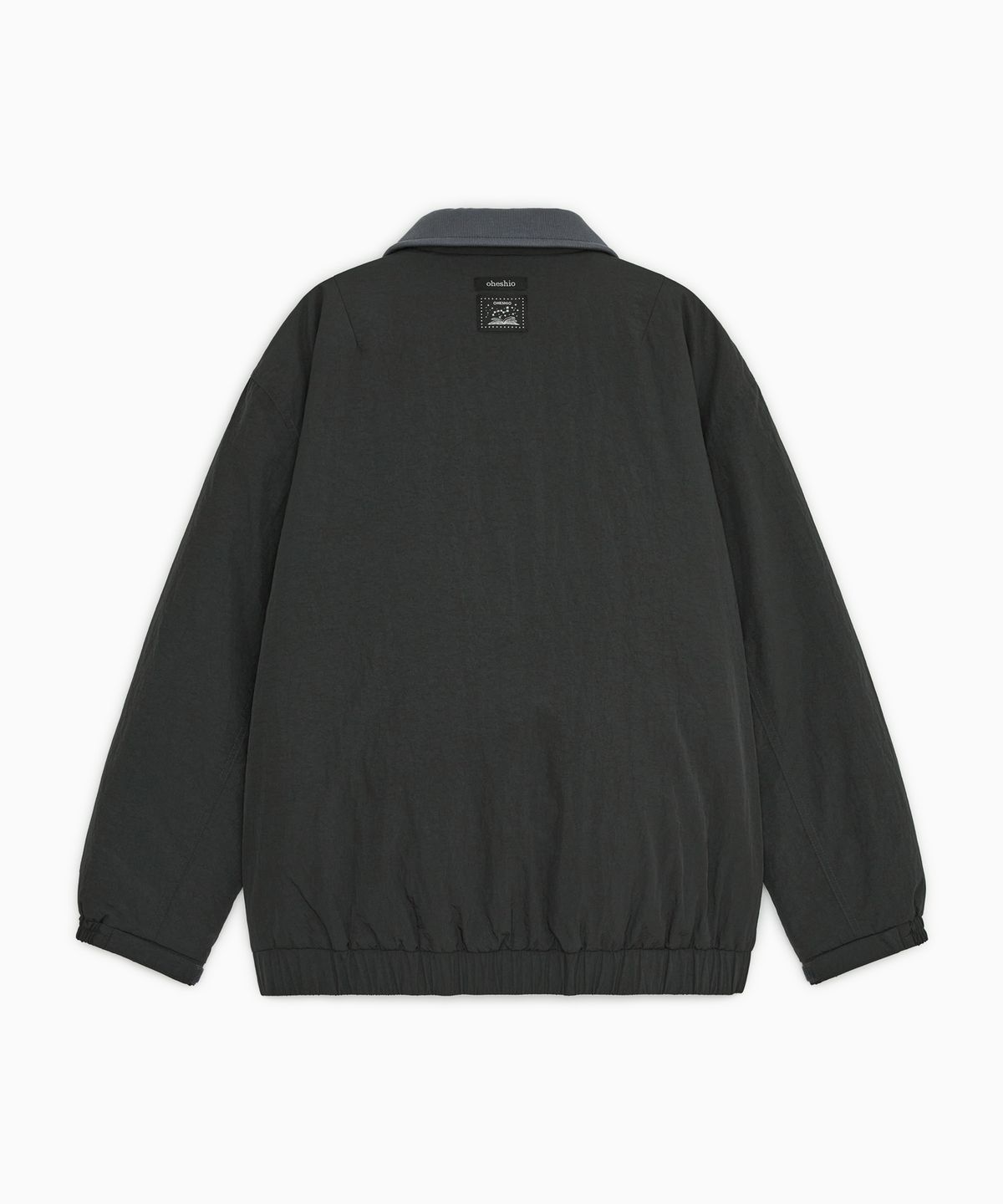 오헤시오(OHESHIO) FLORAL EMBROIDERY PADDED BLOUSON, CHARCOAL