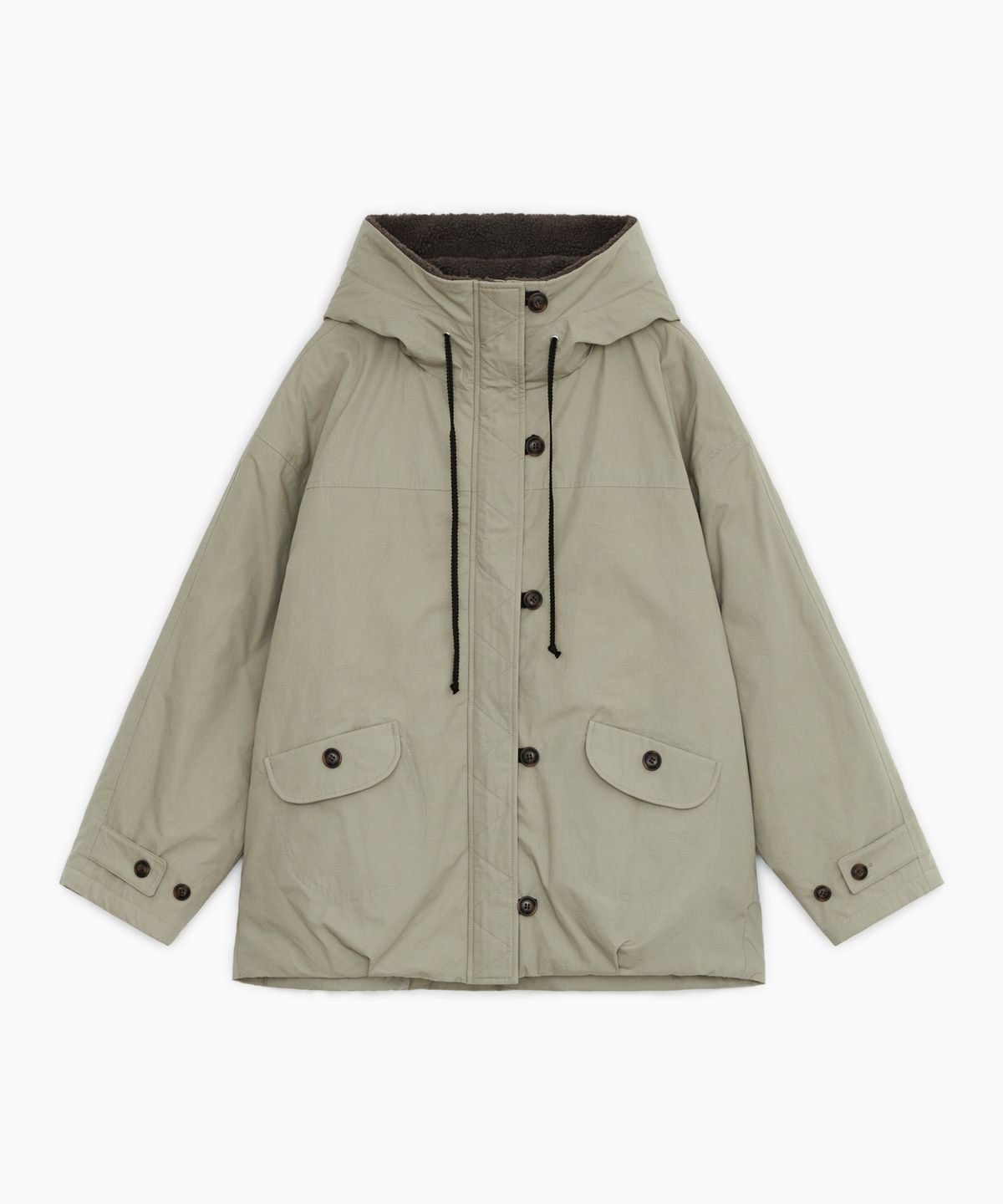 오헤시오(OHESHIO) TEDDY QUILTED JACKET, BEIGE