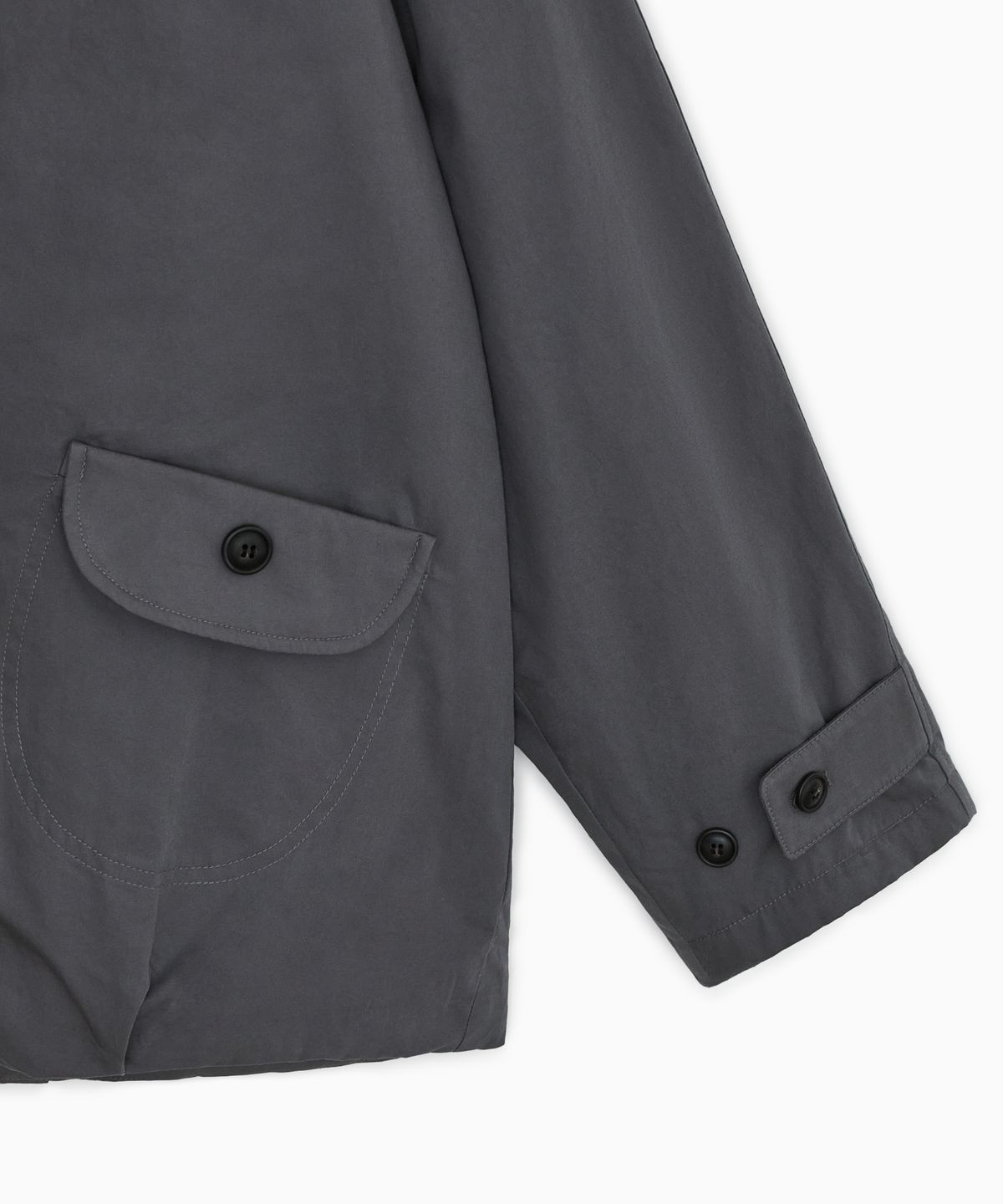 오헤시오(OHESHIO) TEDDY QUILTED JACKET, CHARCOAL
