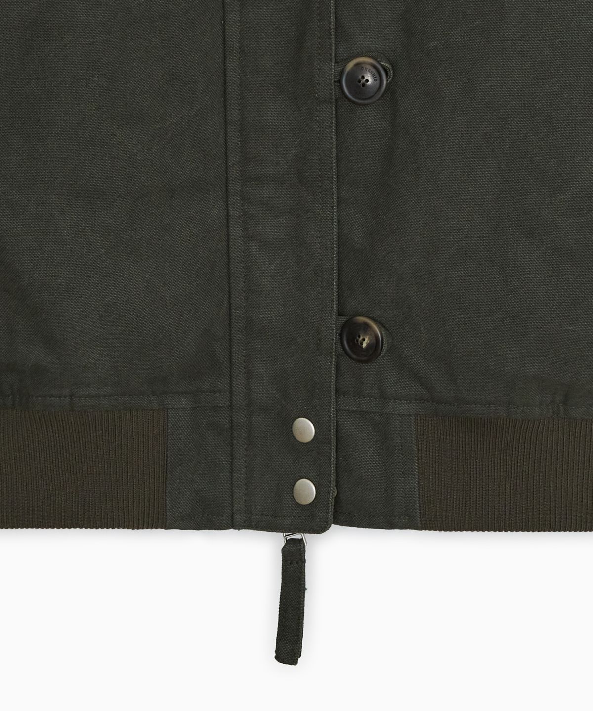 오헤시오(OHESHIO) BUTTON HOODED BOMBER JACKET, KHAKI