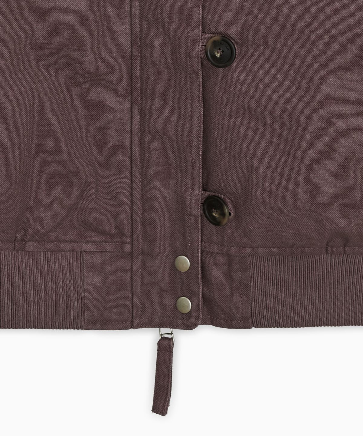 오헤시오(OHESHIO) BUTTON HOODED BOMBER JACKET, PURPLE