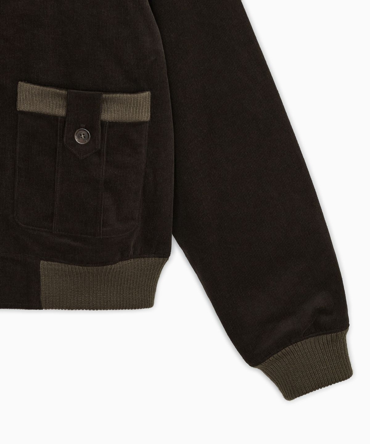 오헤시오(OHESHIO) FLORAL CORDUROY BOMBER JACKET, BROWN