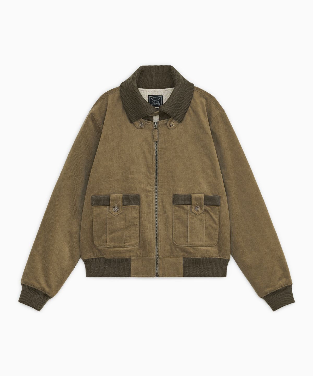 오헤시오(OHESHIO) FLORAL CORDUROY BOMBER JACKET, CAMEL