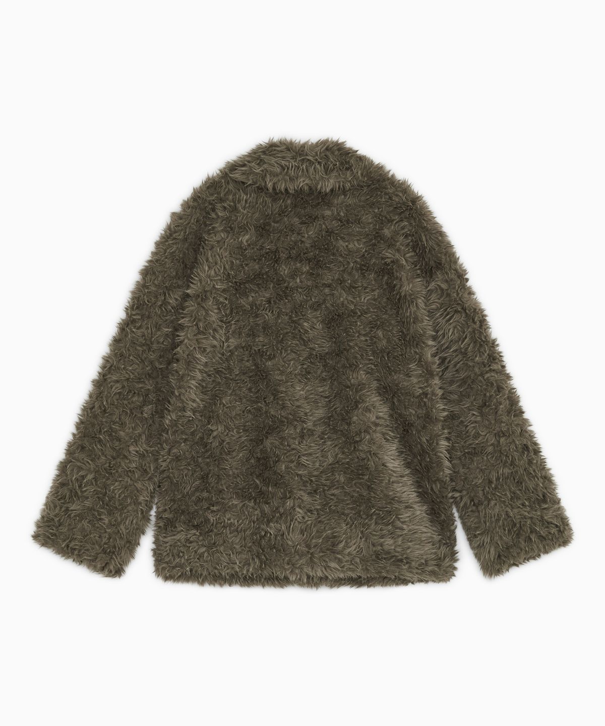 오헤시오(OHESHIO) FLUFFY ROUND COLLAR FUR JACKET, BROWN