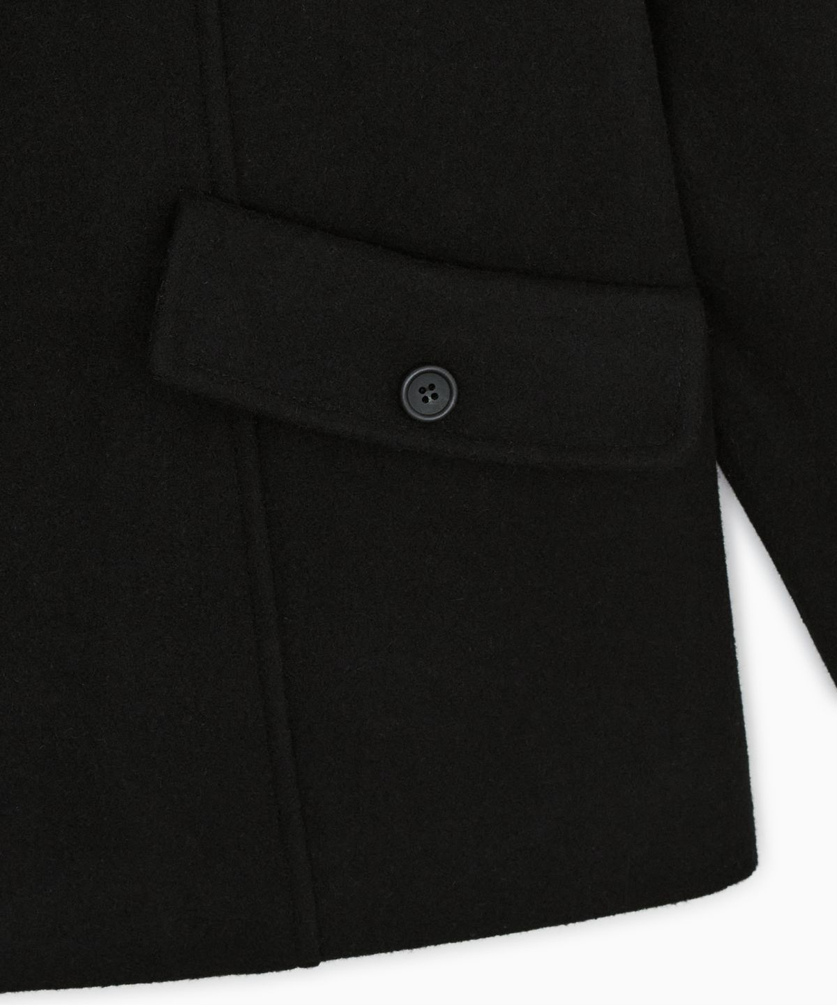 오헤시오(OHESHIO) CHECK LINING HOODED HALF COAT, BLACK