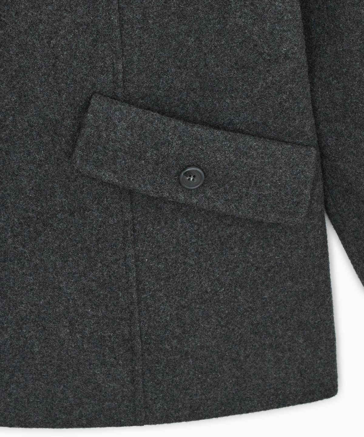오헤시오(OHESHIO) CHECK LINING HOODED HALF COAT, CHARCOAL