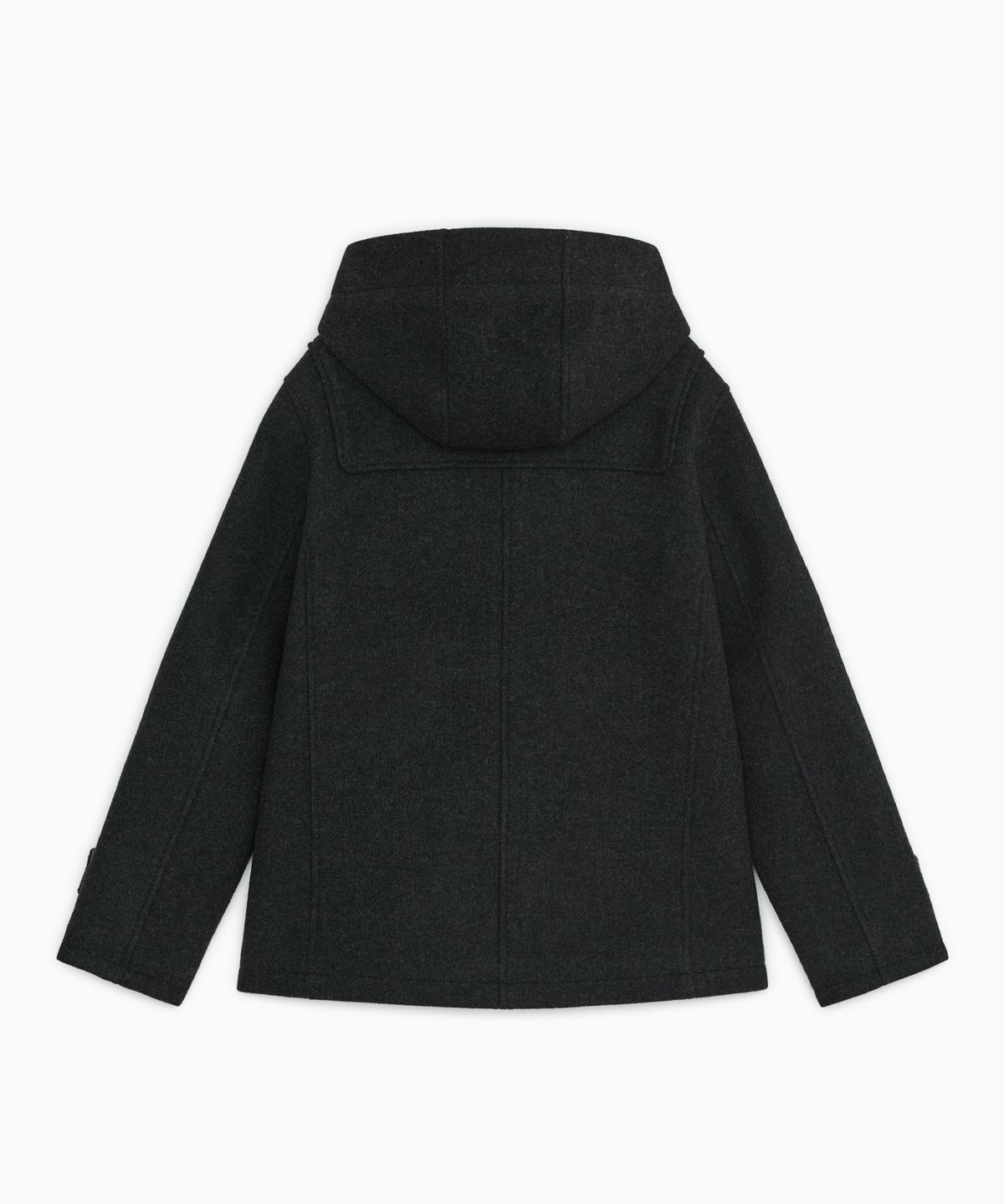 오헤시오(OHESHIO) HOODED DUFFLE WOOL COAT, CHARCOAL