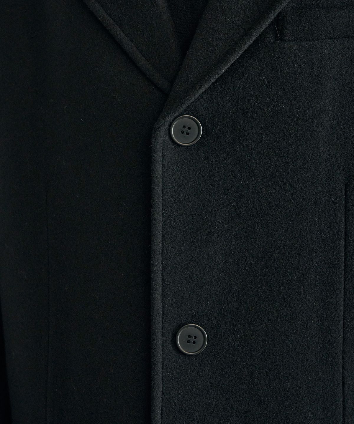 로템버(ROTEMBER) [SOFT WOOL] 울 싱글 체스터 코트 [블랙]