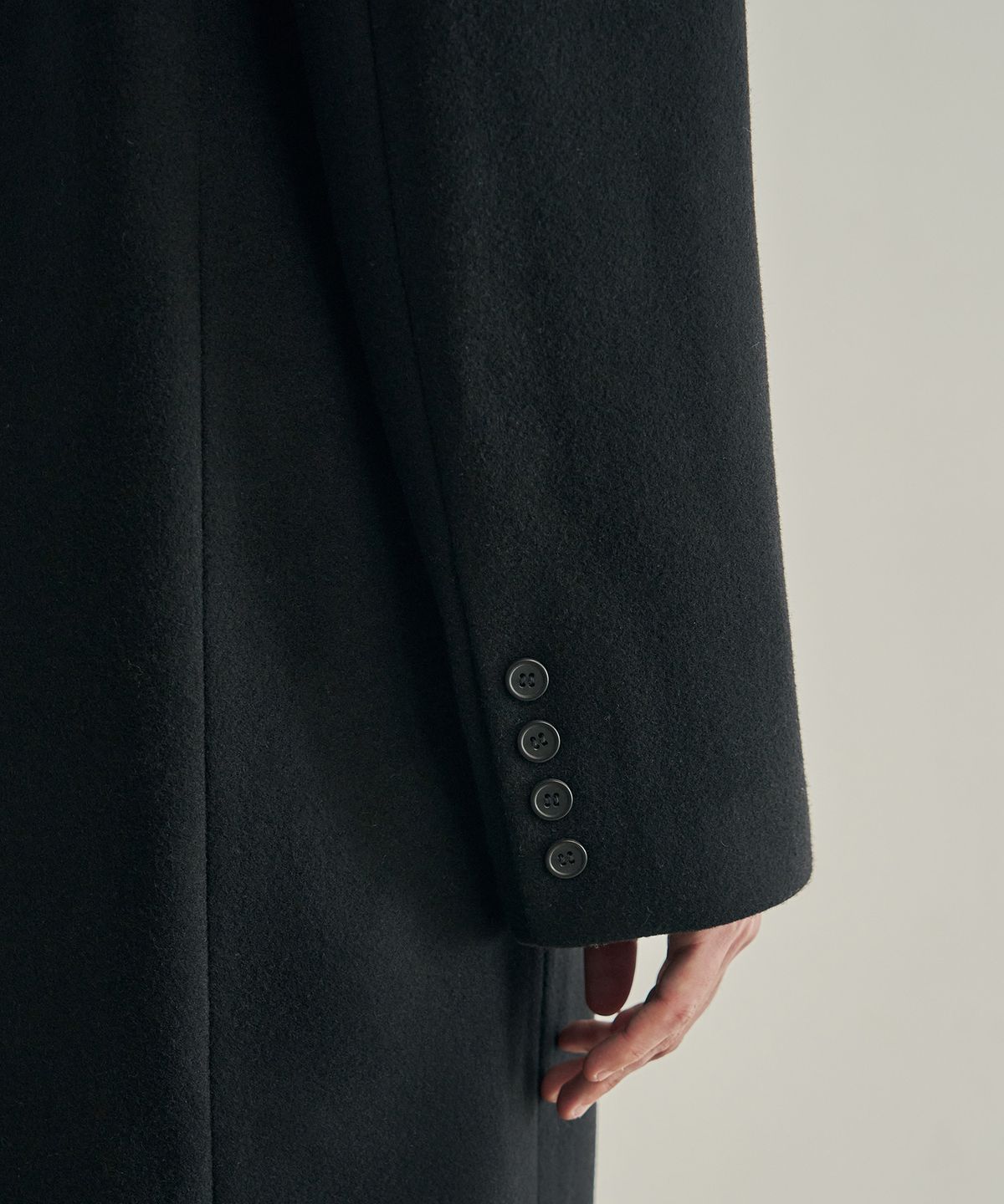 로템버(ROTEMBER) [SOFT WOOL] 울 싱글 체스터 코트 [블랙]