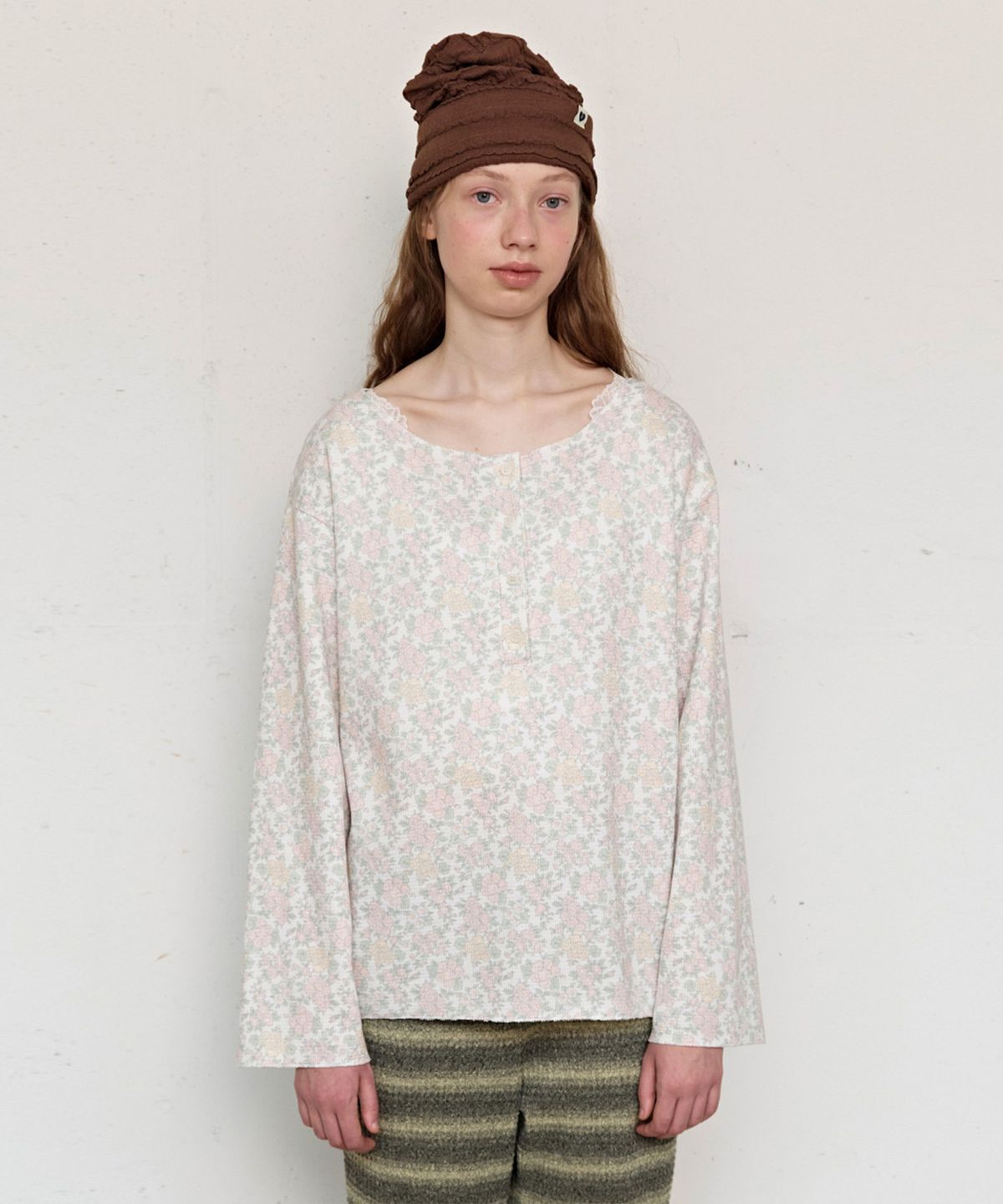 펀프롬펀(FUNFROMFUN) Frill Beanie, Brown