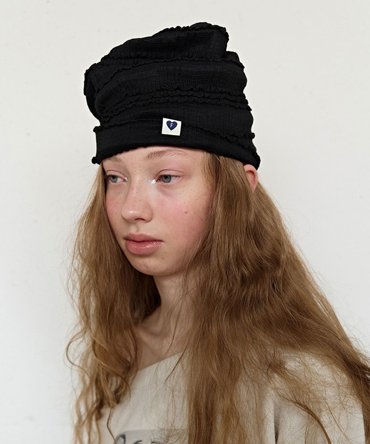 펀프롬펀(FUNFROMFUN) Frill Beanie, Black