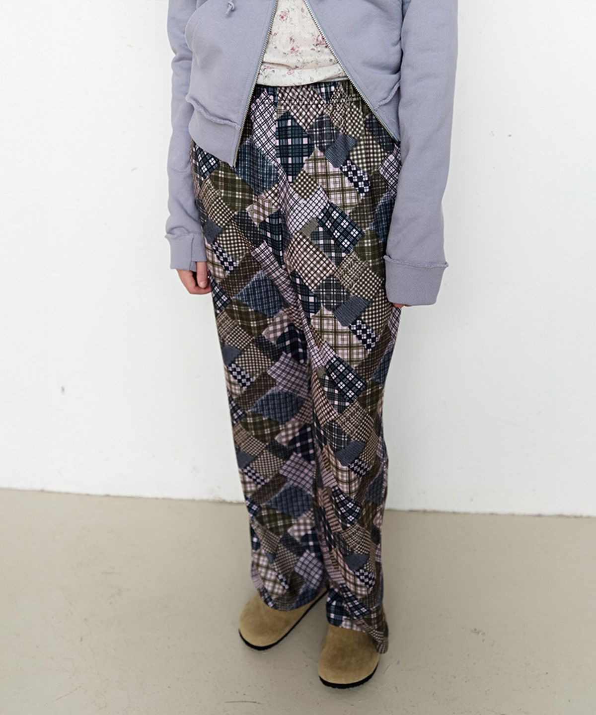 펀프롬펀(FUNFROMFUN) Patchwork Flare Pants, Multi