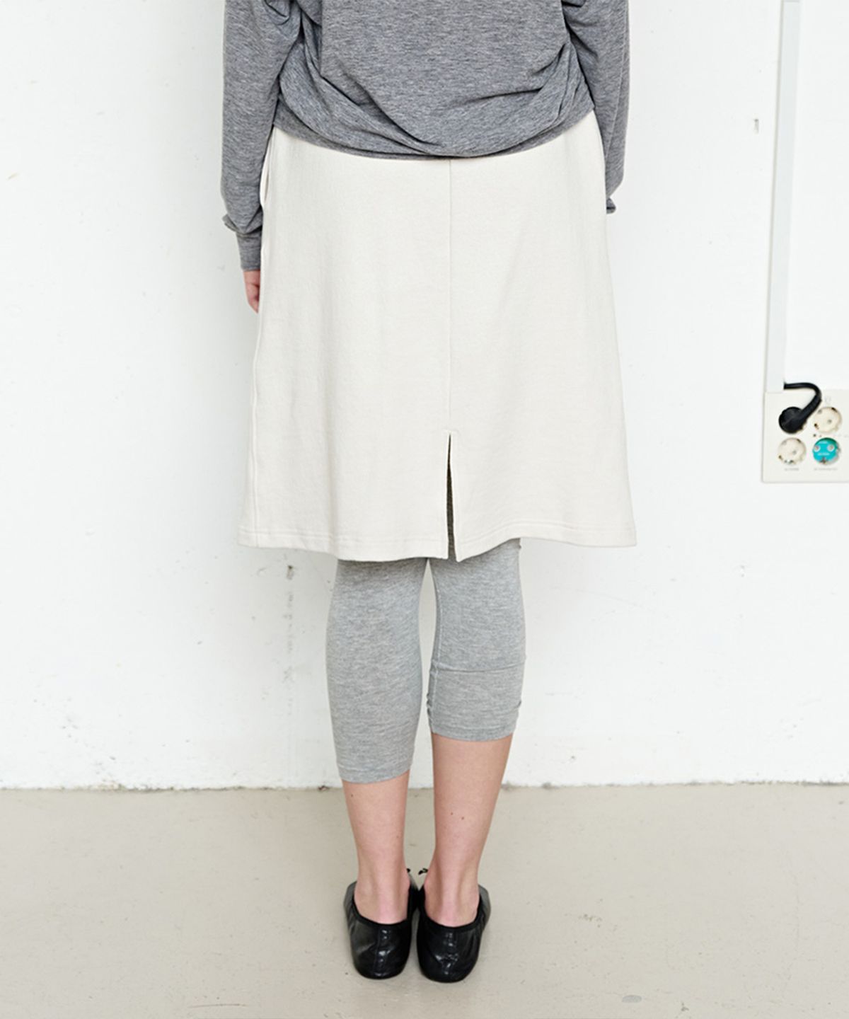 펀프롬펀(FUNFROMFUN) Ballet Class Midi Skirt, Oyster