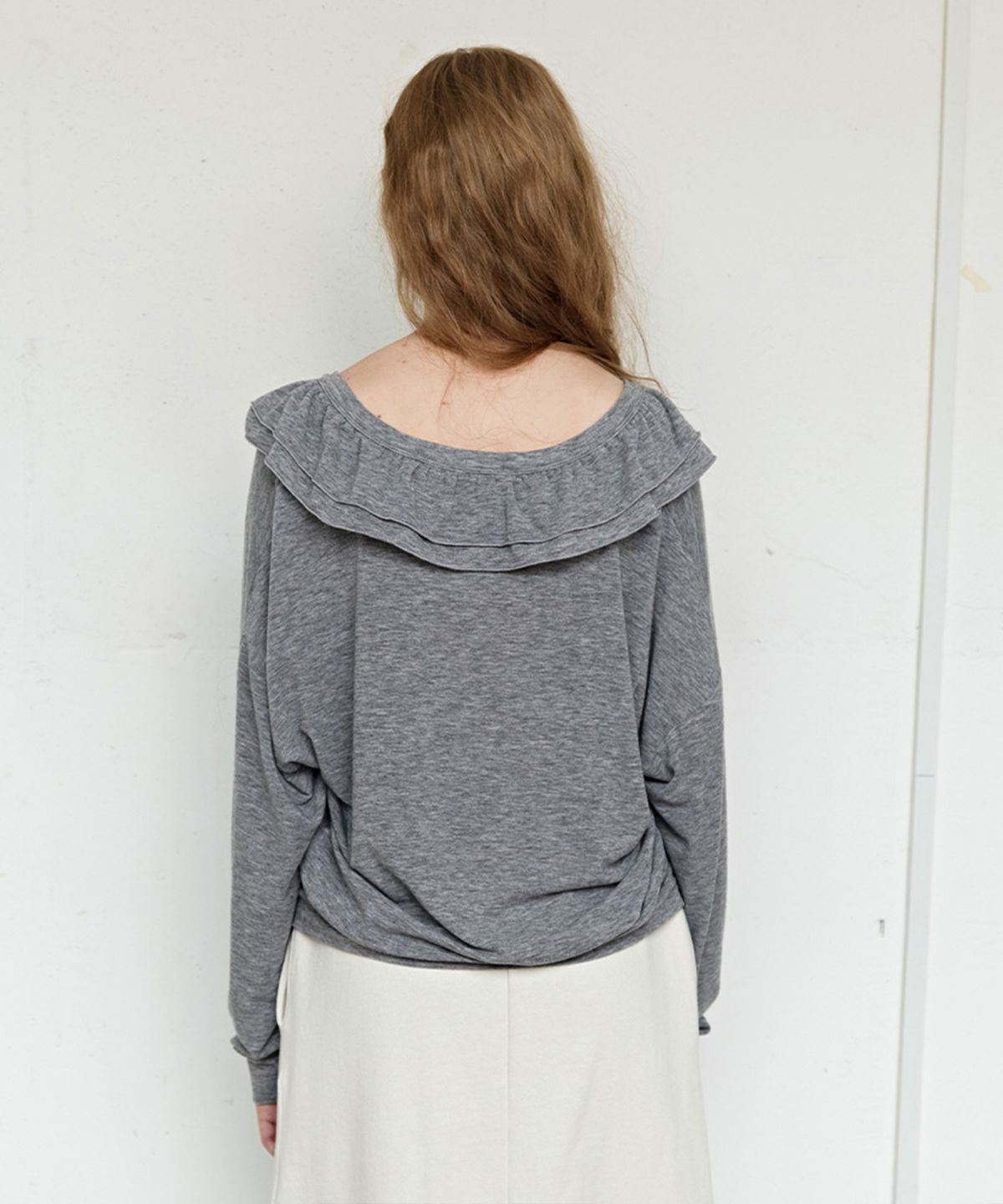 펀프롬펀(FUNFROMFUN) Moody Frill Cardigan, Melange Grey