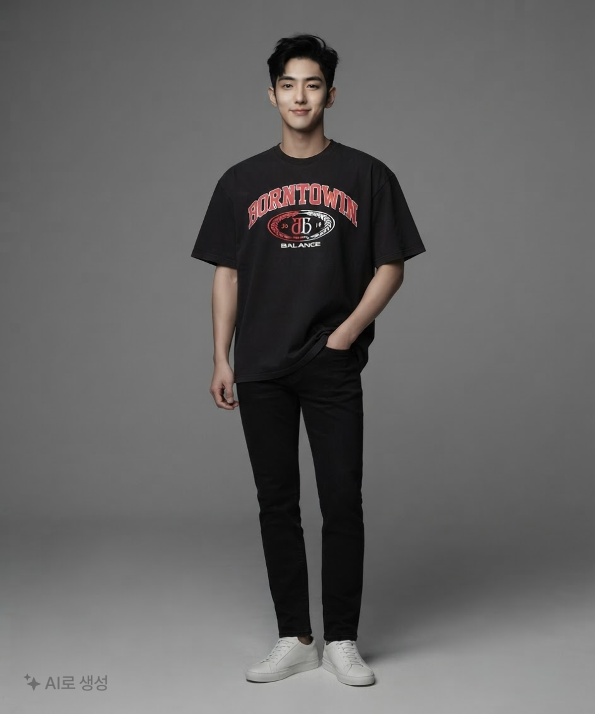 본투윈(BORN TO WIN) DOUBLE B EMBLEM OVER FIT T-SHIRTS 2