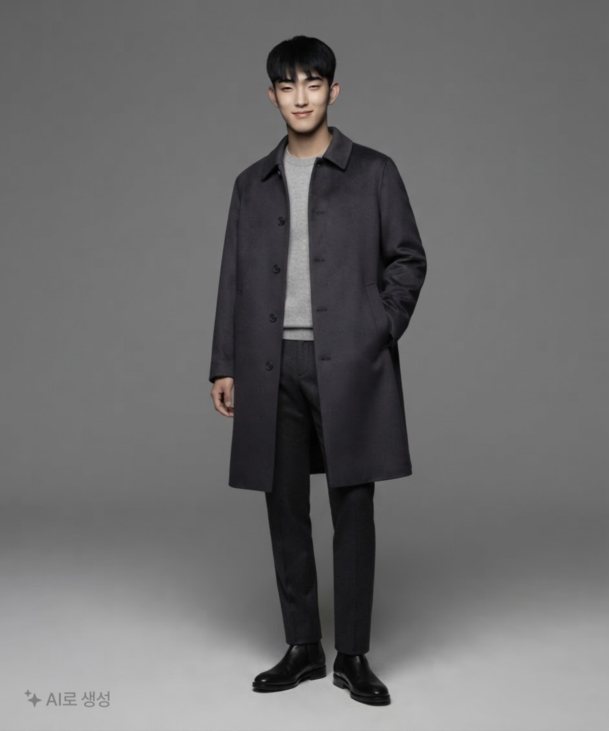 무신사 스탠다드(MUSINSA STANDARD) 겨울 싱글 코트 L