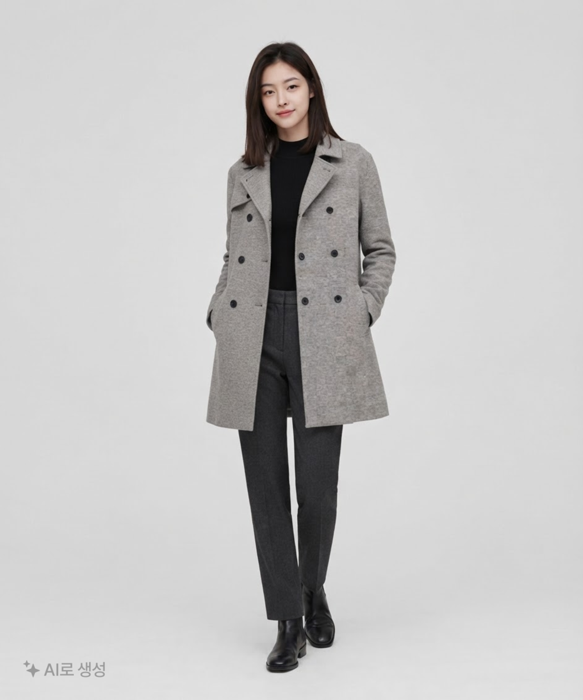 아르마니 익스체인지(ARMANI EXCHANGE) 겨울 더블 코트 L