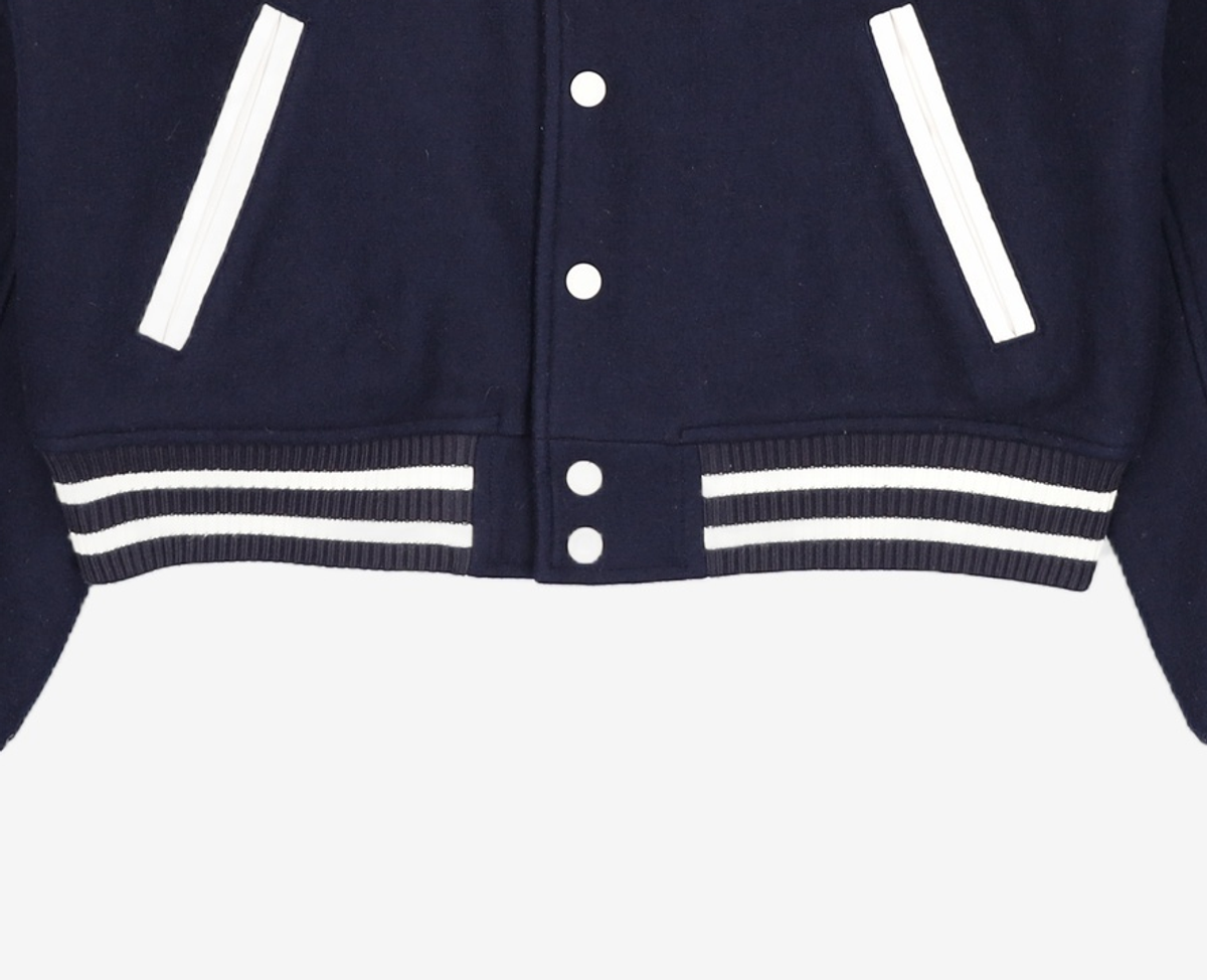 마리떼 프랑소와 저버(MARITHÉ + FRANҪOIS GIRBAUD) WOOL BLENDED VARSITY JACKET S