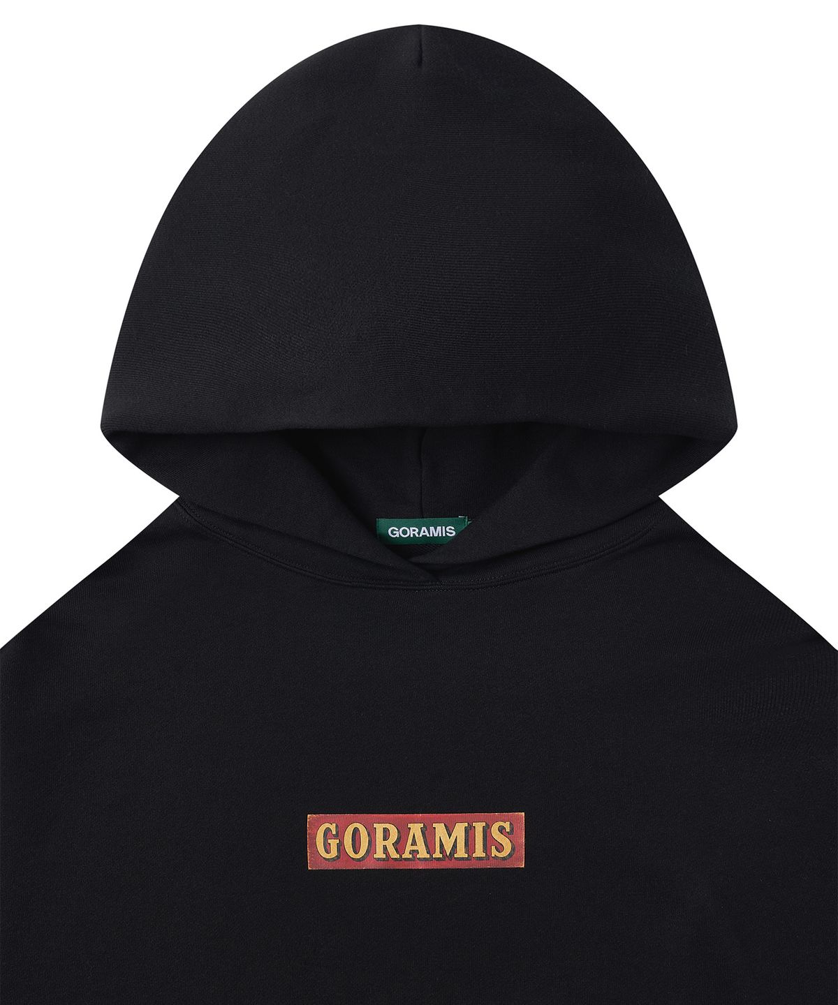 고라미스(GORAMIS) 샤프 펭 고라니 그래픽 후드티 [BLACK]