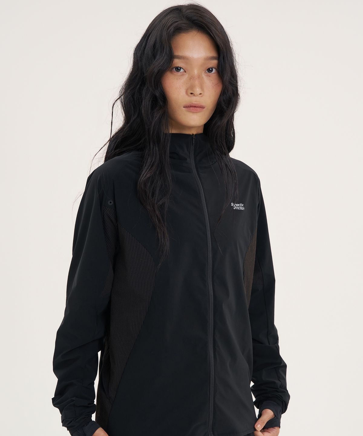 고요웨어(GOYOWEAR) [시넥틱스 프릭션] 써멀그레인 사이드 포켓 자켓 (블랙)