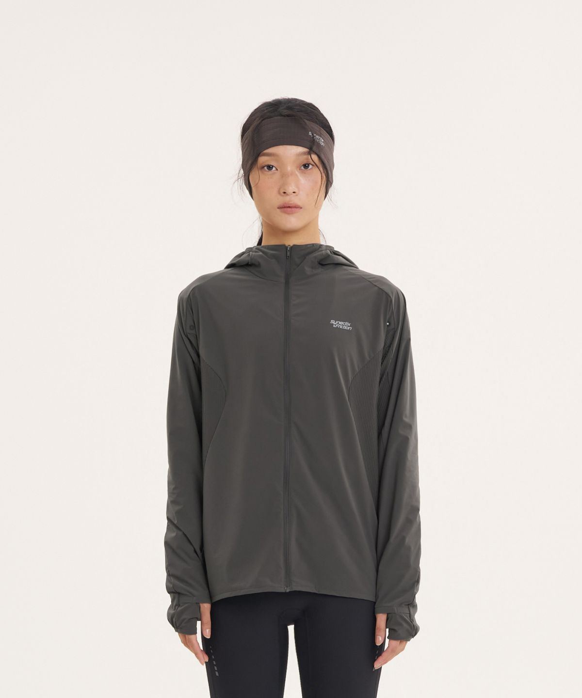 고요웨어(GOYOWEAR) [시넥틱스 프릭션] 써멀그레인 사이드 포켓 자켓 (브라운 그레이)
