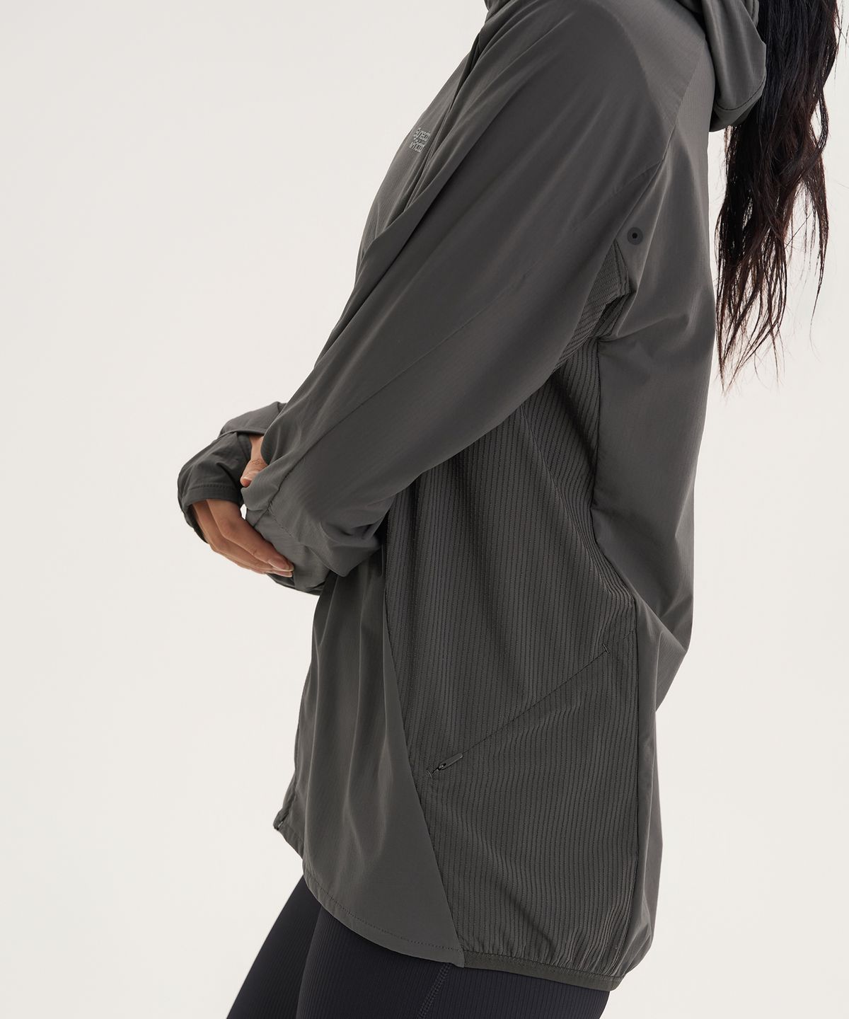 고요웨어(GOYOWEAR) [시넥틱스 프릭션] 써멀그레인 사이드 포켓 자켓 (브라운 그레이)