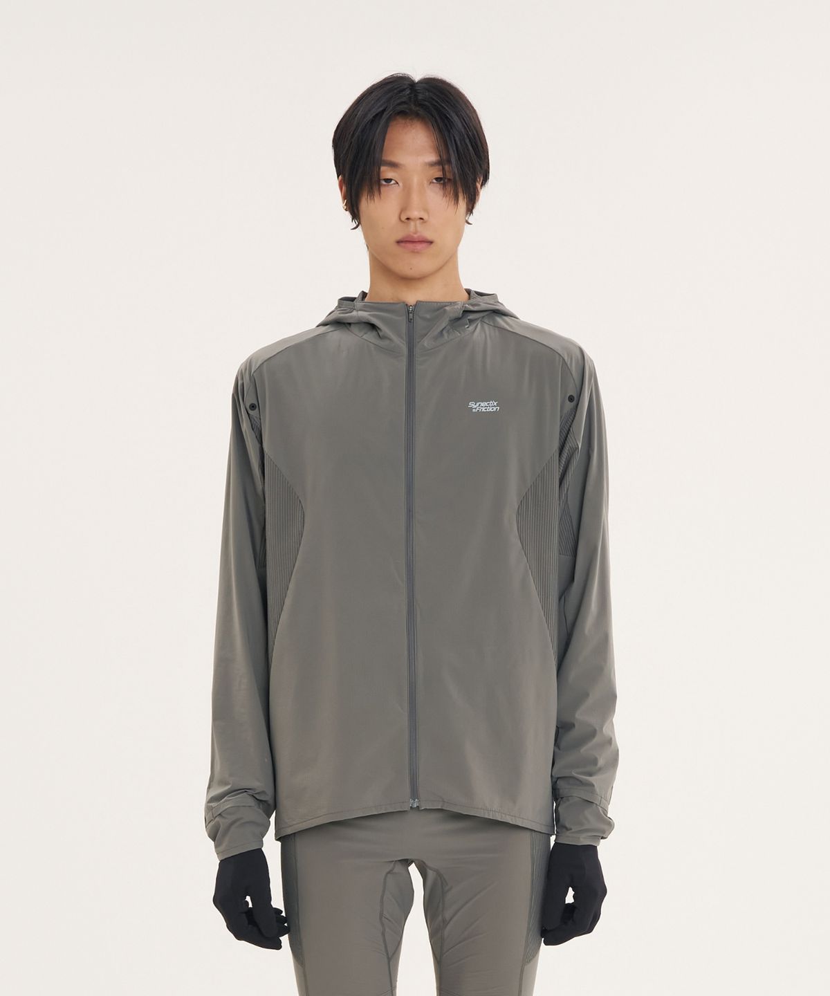 고요웨어(GOYOWEAR) [시넥틱스 프릭션] 써멀그레인 사이드 포켓 자켓 (카키)