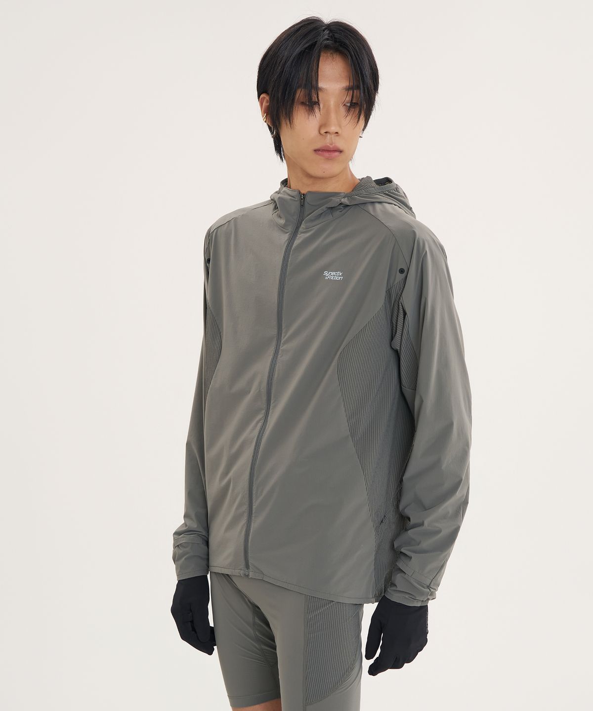 고요웨어(GOYOWEAR) [시넥틱스 프릭션] 써멀그레인 사이드 포켓 자켓 (카키)