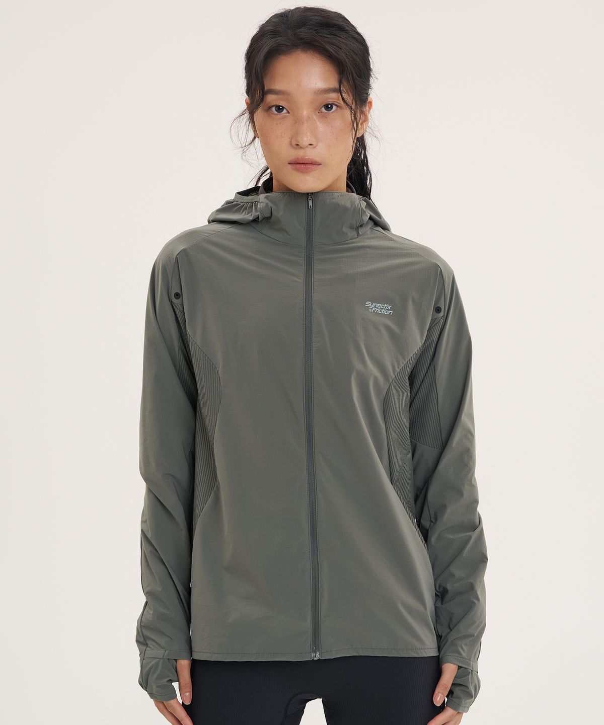 고요웨어(GOYOWEAR) [시넥틱스 프릭션] 써멀그레인 사이드 포켓 자켓 (카키)