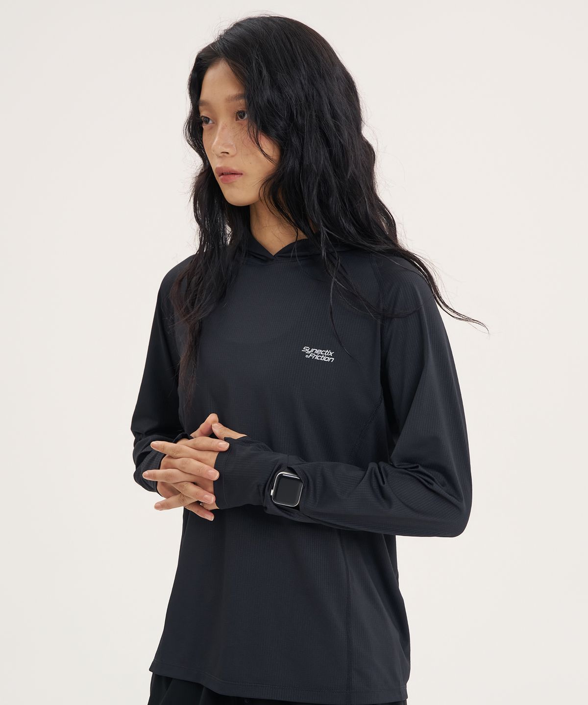 고요웨어(GOYOWEAR) [시넥틱스 프릭션] 플루이드 후디 (블랙)