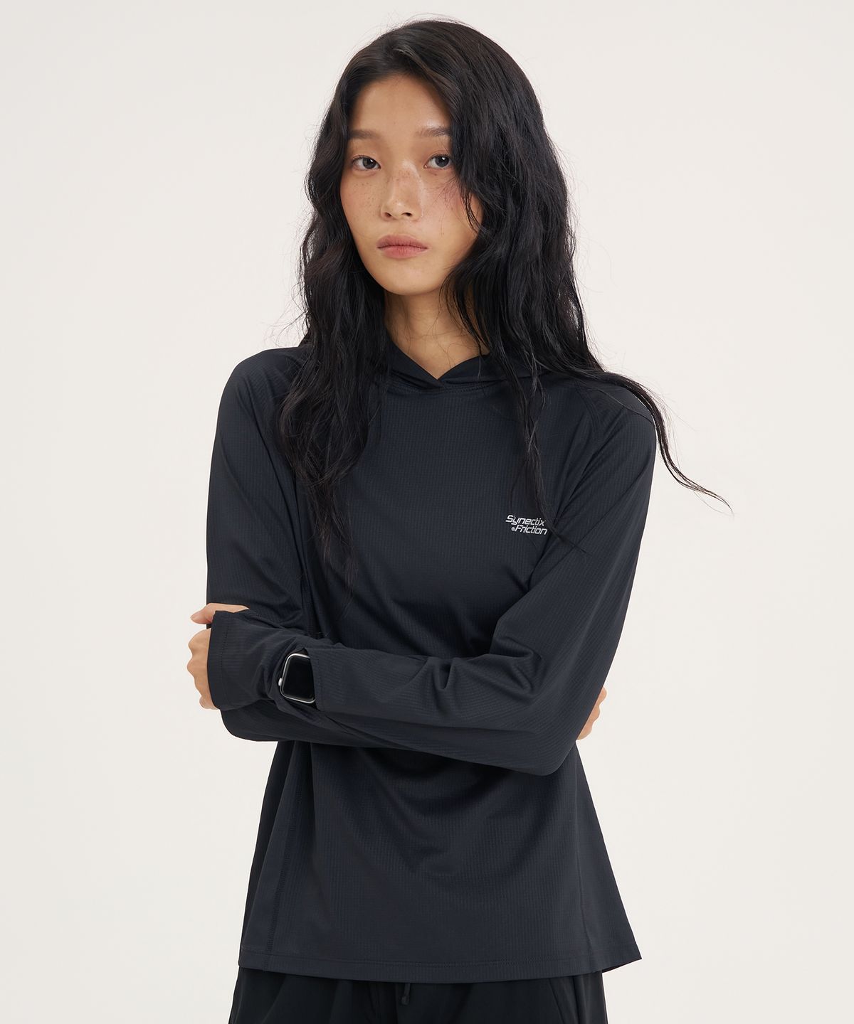 고요웨어(GOYOWEAR) [시넥틱스 프릭션] 플루이드 후디 (블랙)